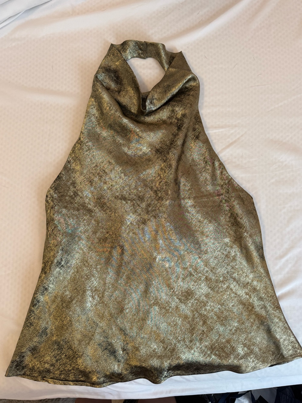 NWT H&M Gold Halter Top size small